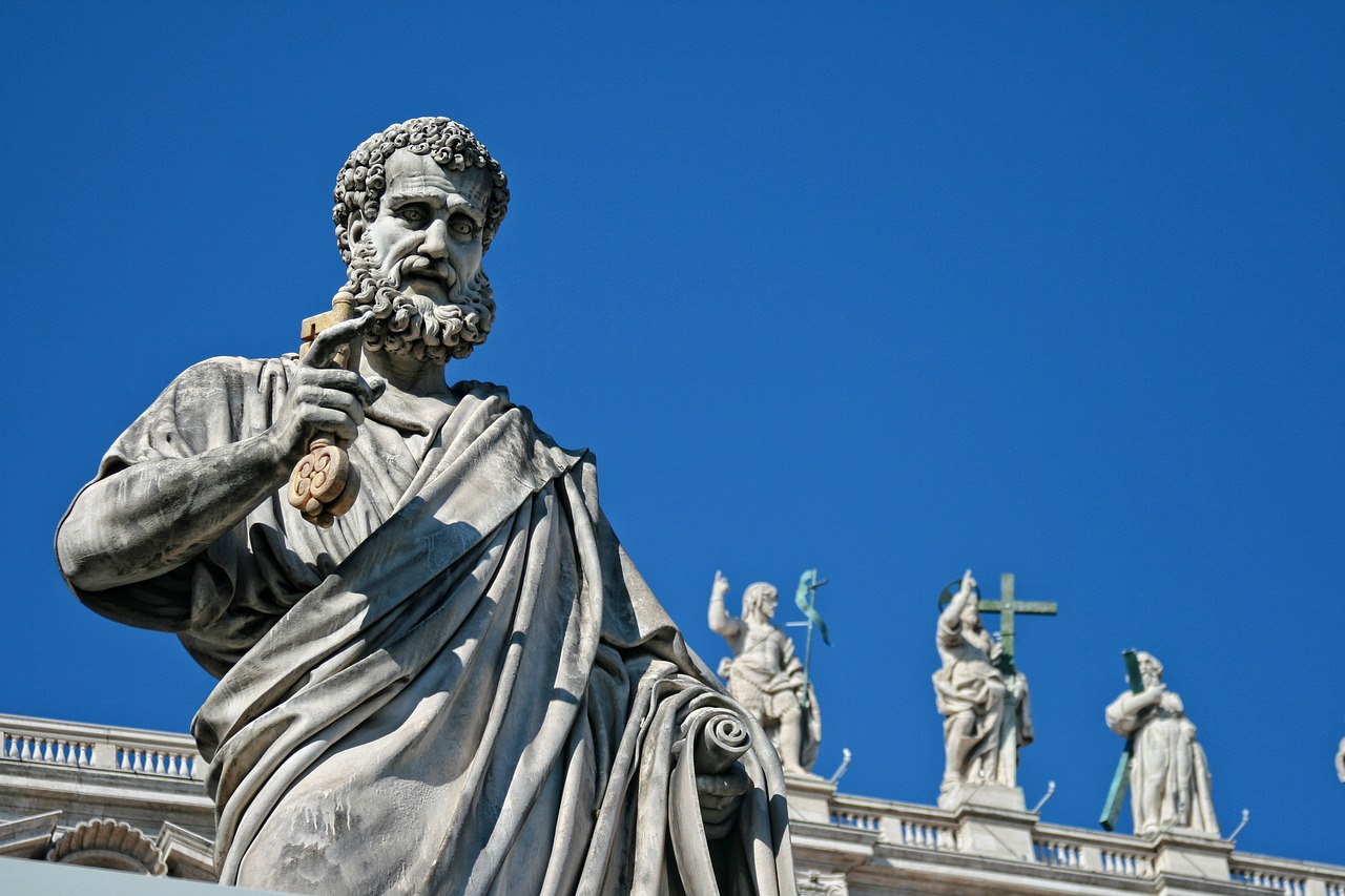 saint pierre, statue, sculpture